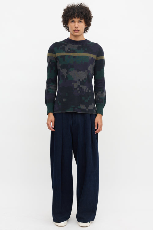 Sacai Geometric Intarsia Sweater