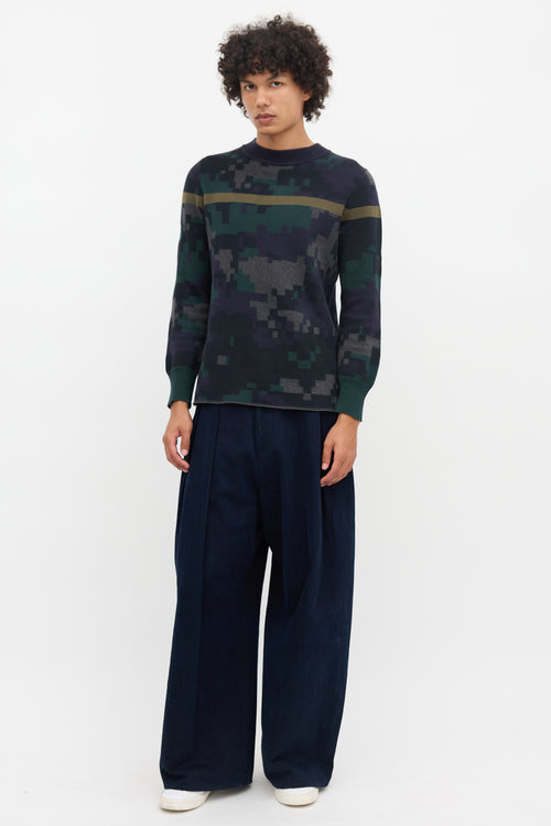 Sacai Geometric Intarsia Sweater