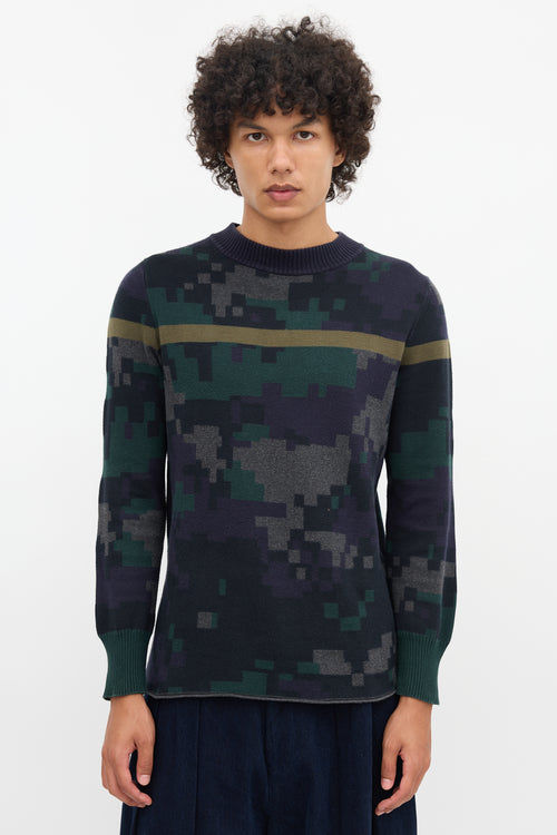 Sacai Geometric Intarsia Sweater