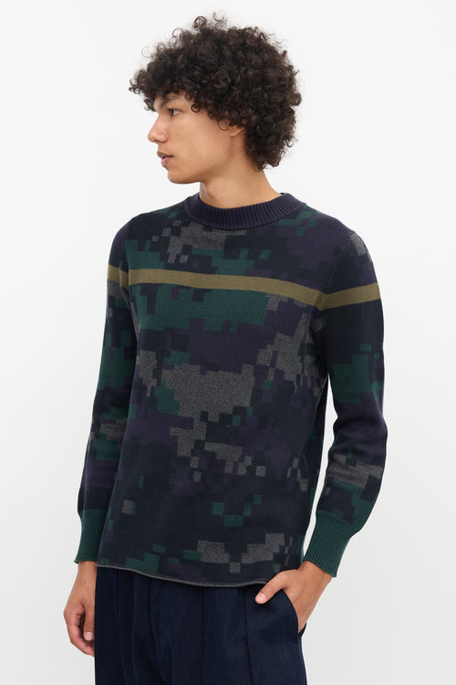 Sacai Geometric Intarsia Sweater