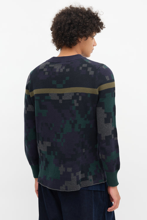 Sacai Geometric Intarsia Sweater