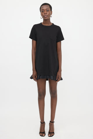 Sacai Nylon Panelled T-Shirt Dress