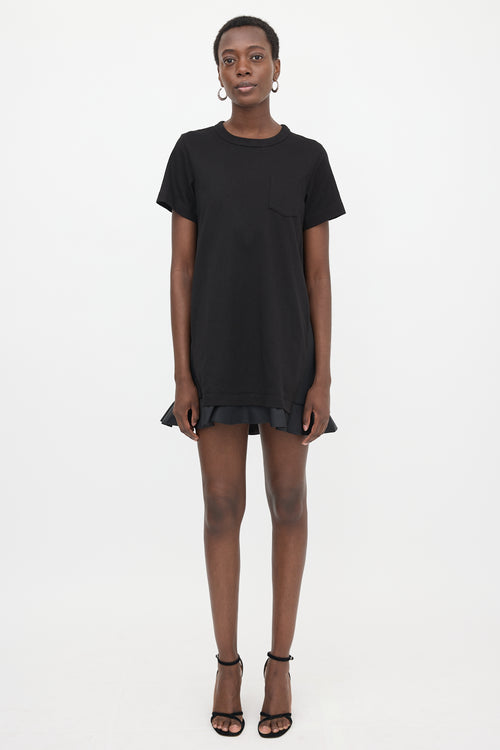 Sacai Nylon Panelled T-Shirt Dress