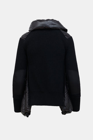 Sacai Hybrid Ribbed Knit Puffer Jacket