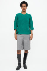 Sacai Knit & Canvas Bandana Sweater
