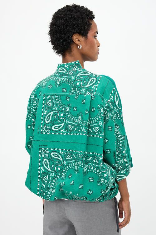 Sacai Knit & Canvas Bandana Sweater