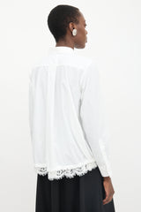Sacai Lace & Drawcord Hem Shirt