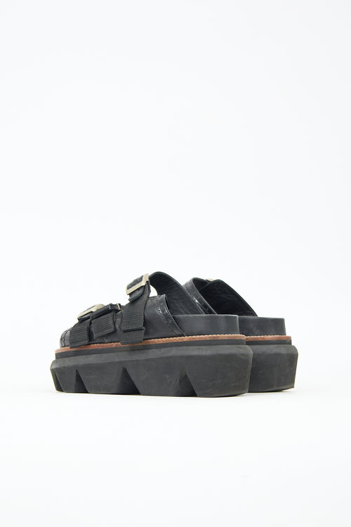 Sacai Leather Belt Platform Slide