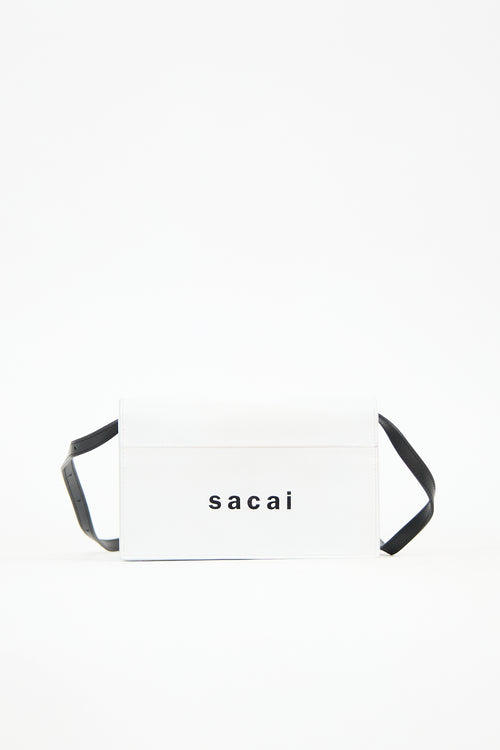 Sacai Leather Logo Crossbody Bag