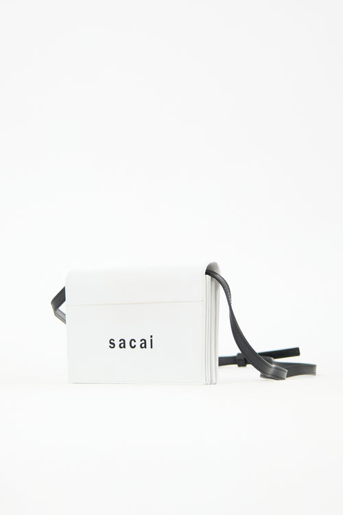 Sacai Leather Logo Crossbody Bag