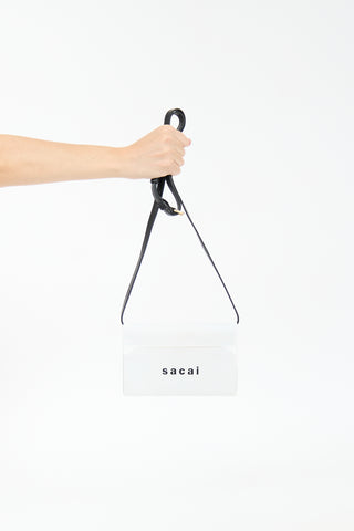 Sacai Leather Logo Crossbody Bag