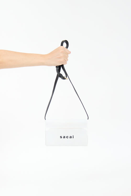 Sacai Leather Logo Crossbody Bag