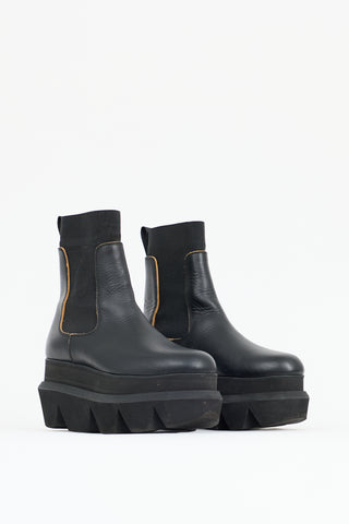 Sacai Leather Platform Boot
