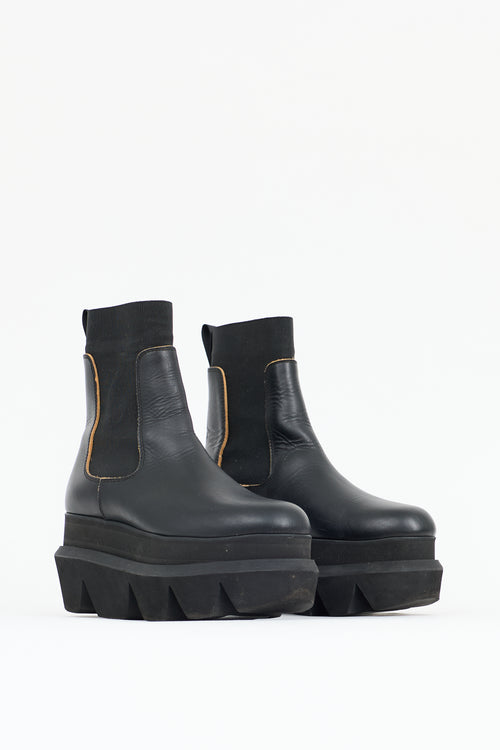 Sacai Leather Platform Boot