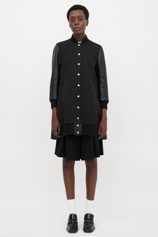 Sacai Luck Wool & Leather Bomber Jacket