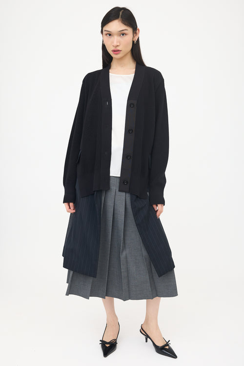 Sacai Mixed Textile Cardigan