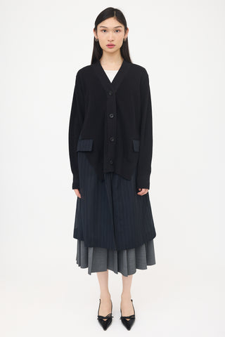 Sacai Mixed Textile Cardigan