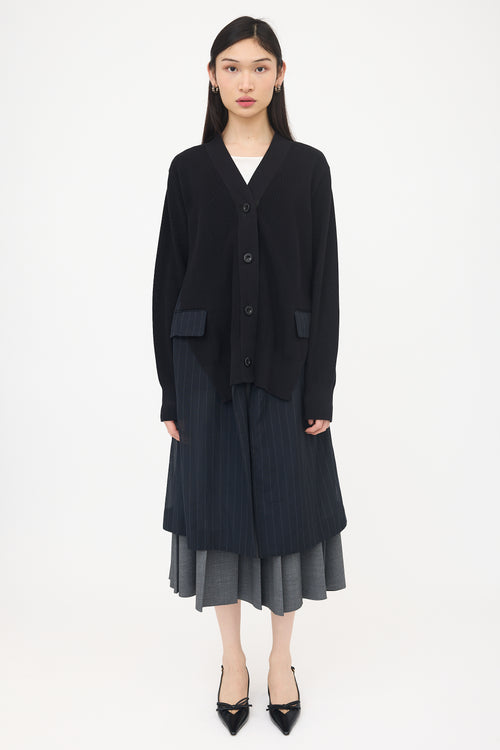 Sacai Mixed Textile Cardigan