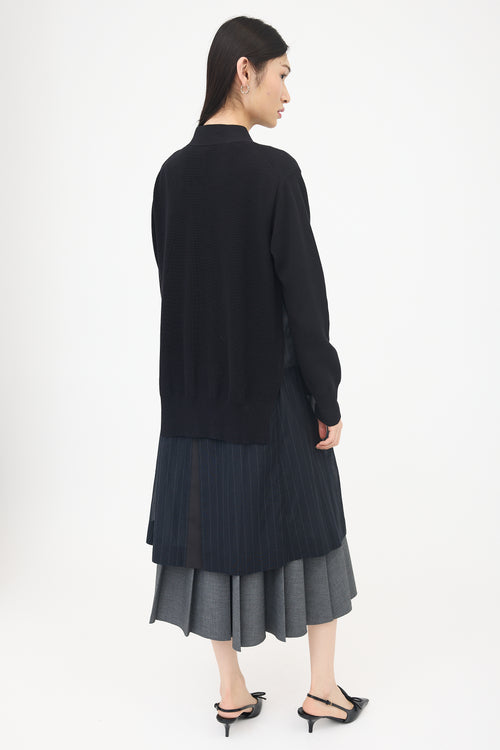 Sacai Mixed Textile Cardigan