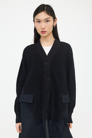 Sacai Mixed Textile Cardigan