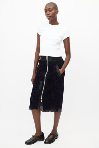 Sacai Navy & Black Lace Skirt
