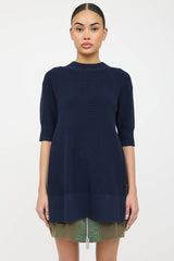 Sacai Knit Layered Bomber Jacket Dress