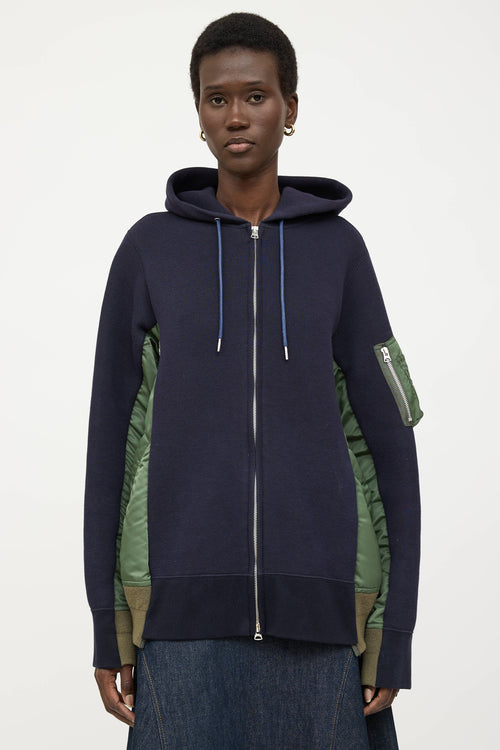 Sacai Panelled Sponge Hoodie