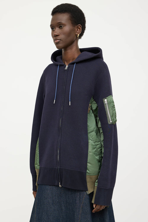Sacai Panelled Sponge Hoodie