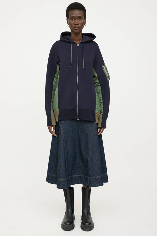 Sacai Panelled Sponge Hoodie