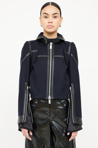 Sacai Melton Wool Blouson Jacket