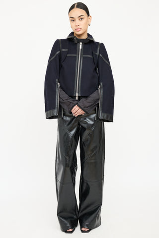 Sacai Melton Wool Blouson Jacket