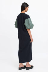 Sacai Nylon Bomber Sleeve Maxi Dress