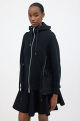 Sacai Nylon Vented Zip Up Hoodie