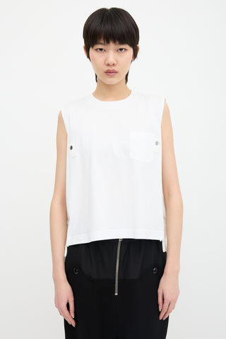 Sacai Nylon Back Tank Top