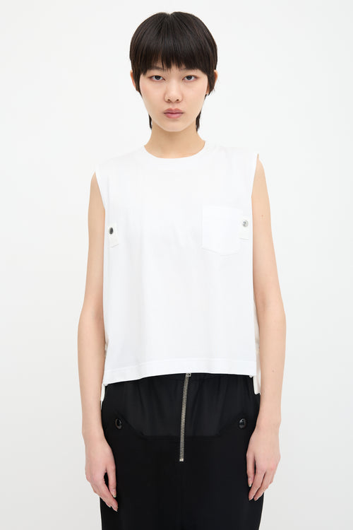 Sacai Nylon Back Tank Top