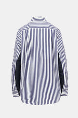 Sacai Nylon Panelled Striped Shirt