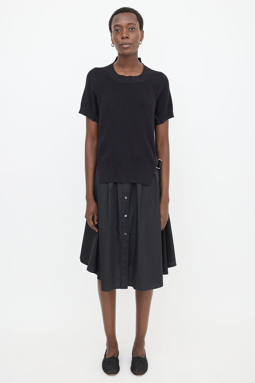 Sacai Hybrid Poplin Shirt Dress