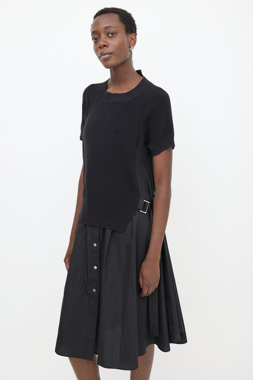 Sacai Hybrid Poplin Shirt Dress