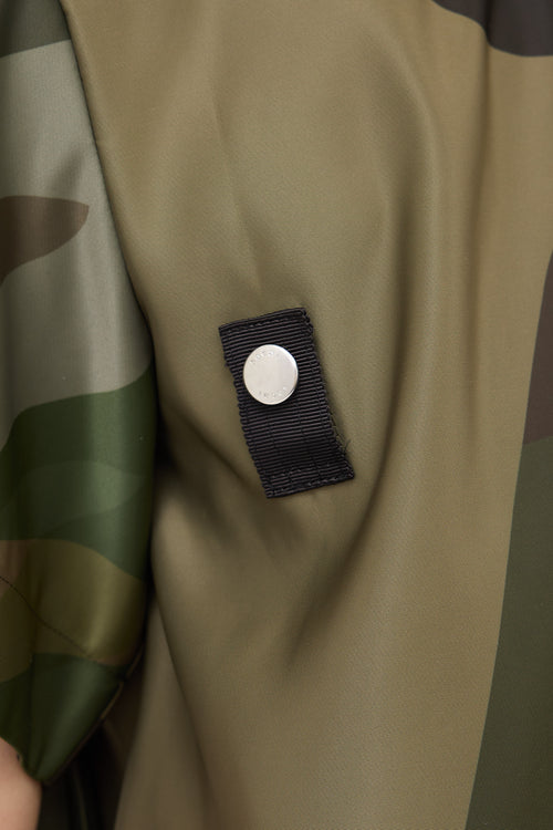 Sacai Nylon Printed Pleat Top