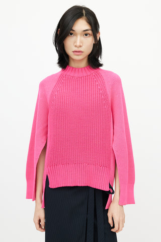 Sacai Pink Knit Sweater