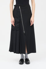 Sacai Asymmetric Pleated Cargo Skirt