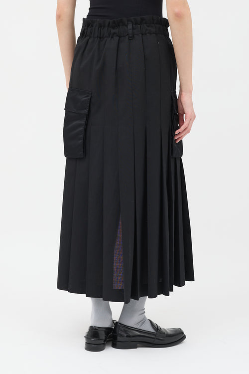 Sacai Asymmetric Pleated Cargo Skirt