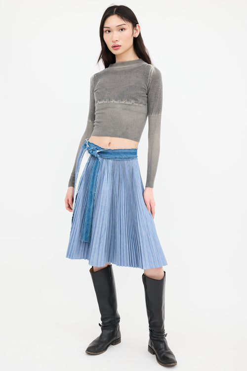 Sacai Pleated Wrap Skirt