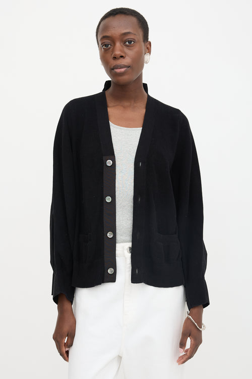 Sacai Poplin & Knit Cardigan