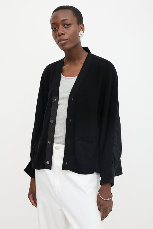 Sacai Poplin & Knit Cardigan