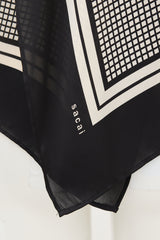 Sacai Ribbed Knit & Printed Top