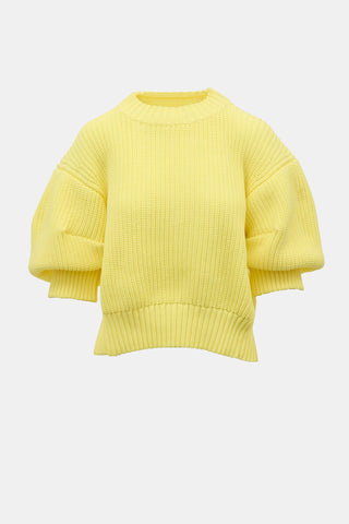 Sacai Short Sleeve Ribbed Sweater