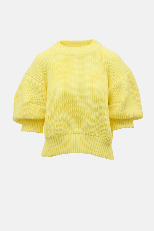 Sacai Short Sleeve Ribbed Sweater