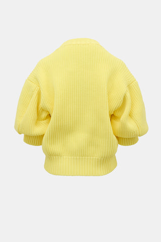 Sacai Short Sleeve Ribbed Sweater