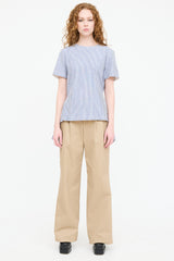 Sacai Striped Zip Belted Top